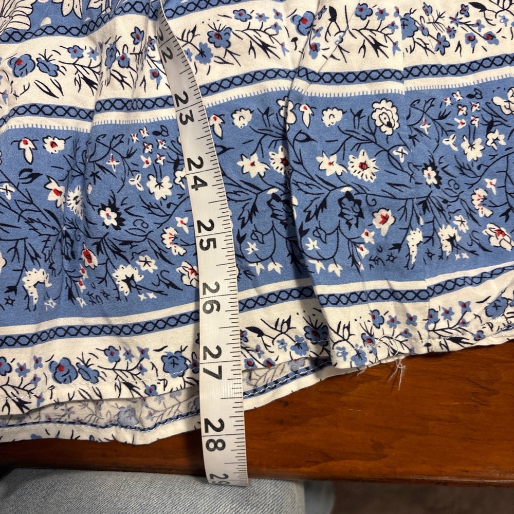Blue Floral Boho Tassel Midi Dress long sleeve size 2XL - Picture 5 of 5